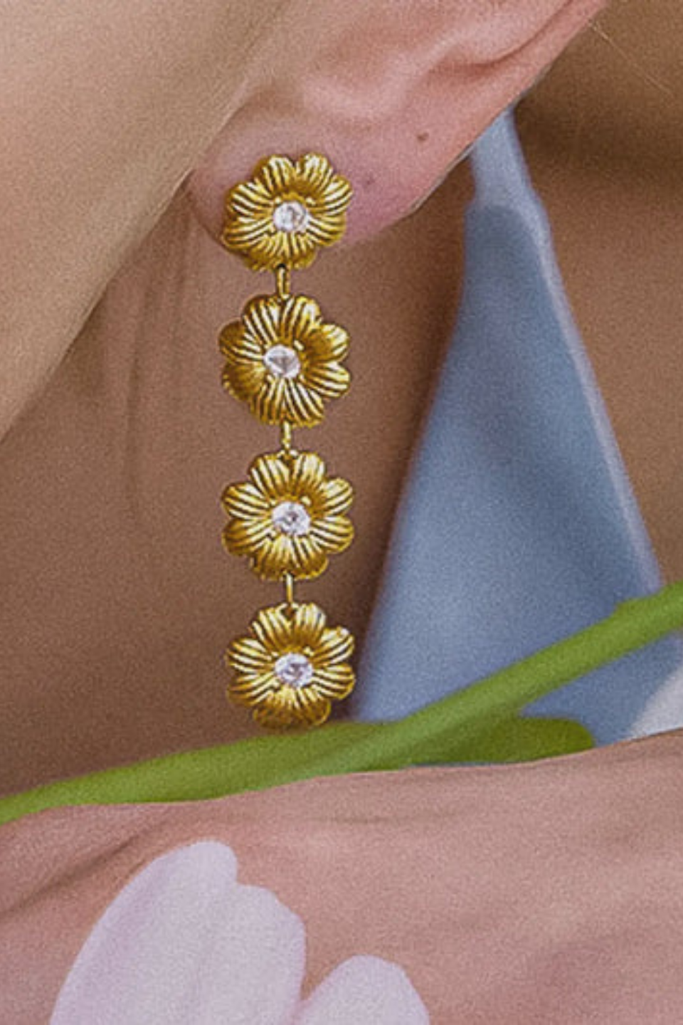 Bloomie Flower Chain Earrings