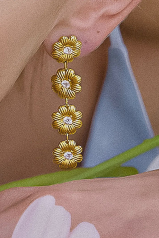 Bloomie Flower Chain Earrings