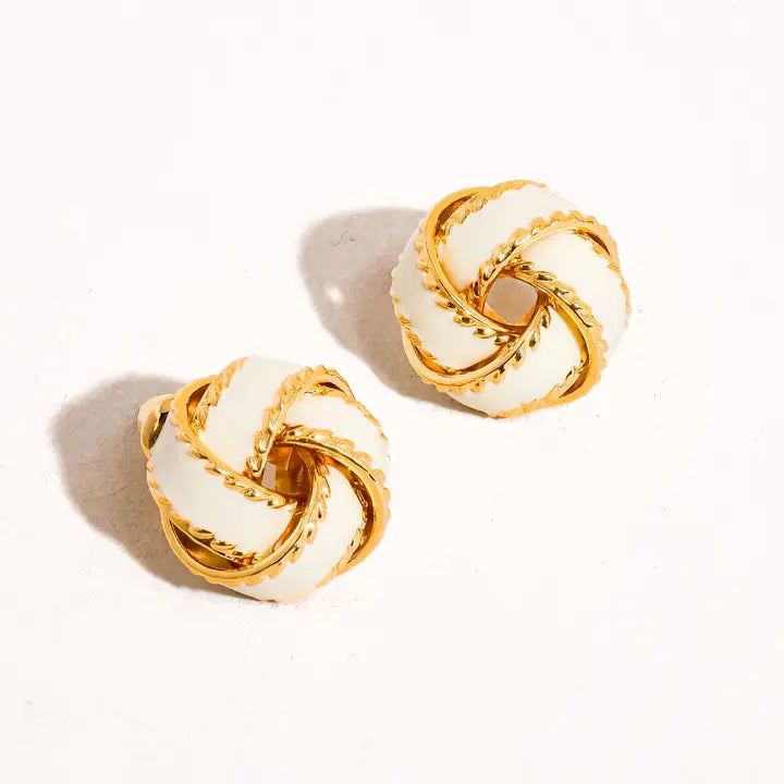 Astor Basketweave Studs