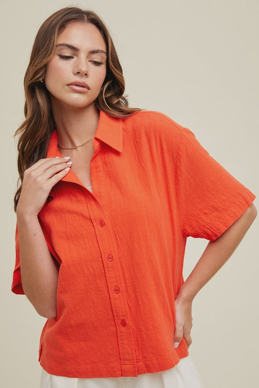 Boxy Linen Button Down