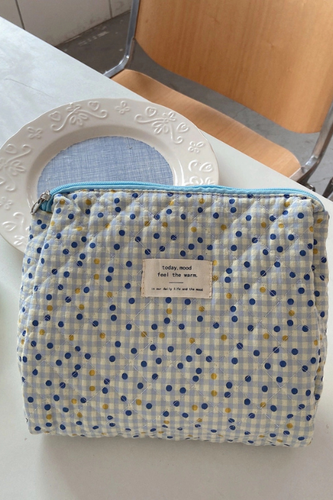 Blue Print Cosmetic Bag