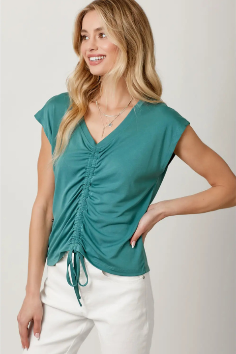 Front Ruched Modal Top