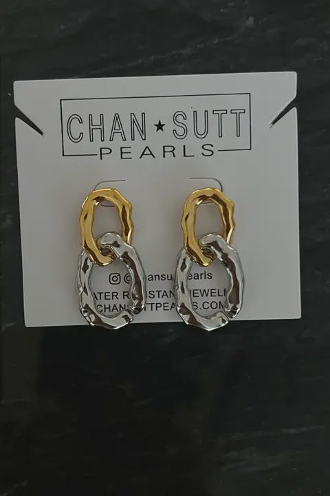 Gold + Silver Chain Earrings
