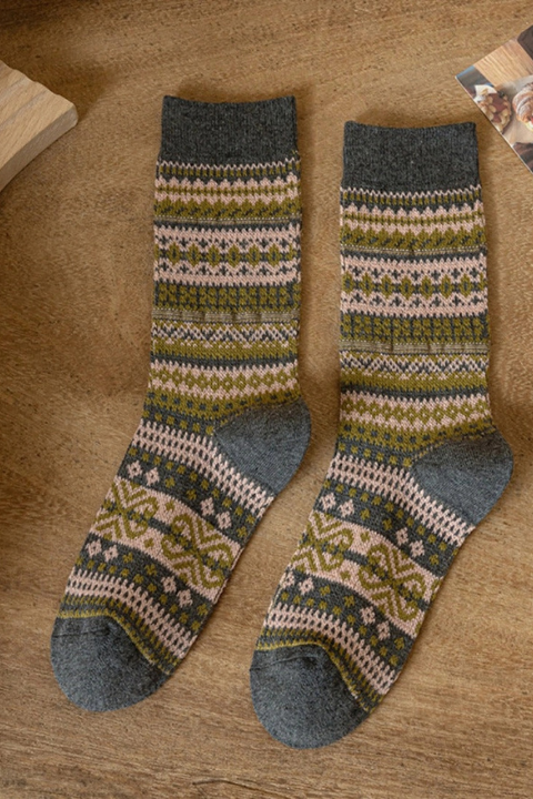 Fair Aisle Printed Socks
