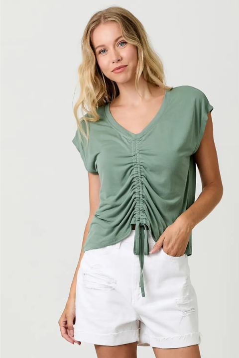 Front Ruched Modal Top