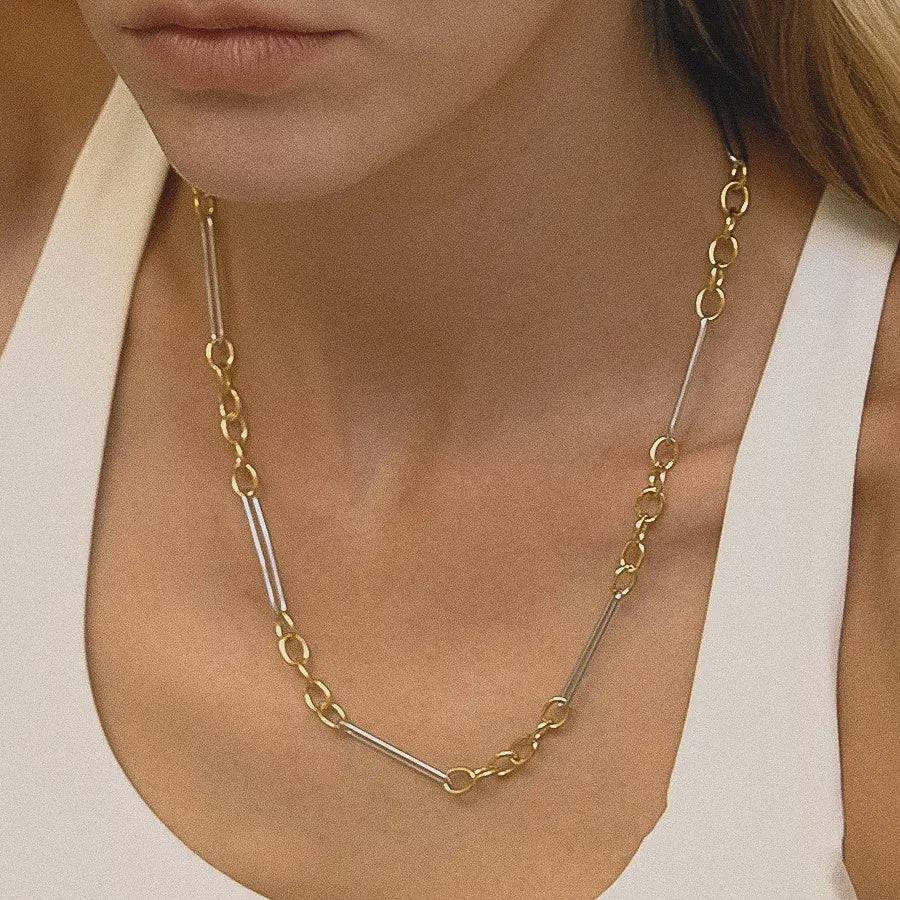 Norra Two-Tone Chain Necklace