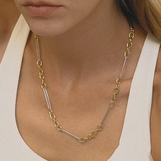 Norra Two-Tone Chain Necklace