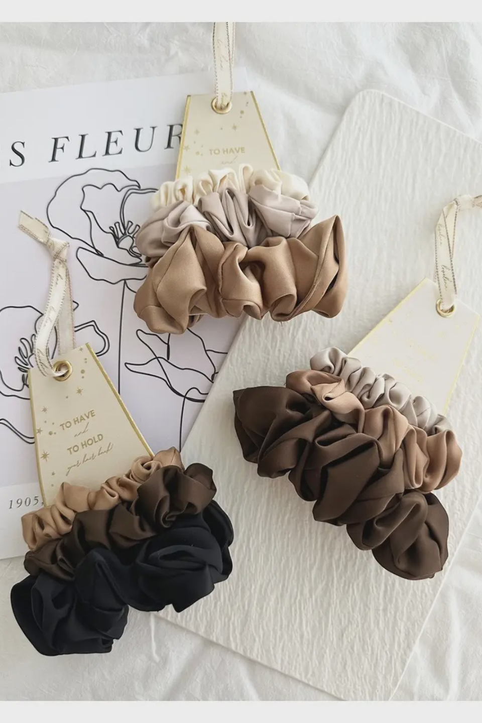 Ganni 3-Piece Scrunchie Set