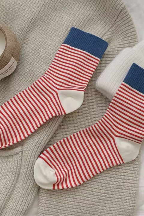 Striped Mid-Calf Socks