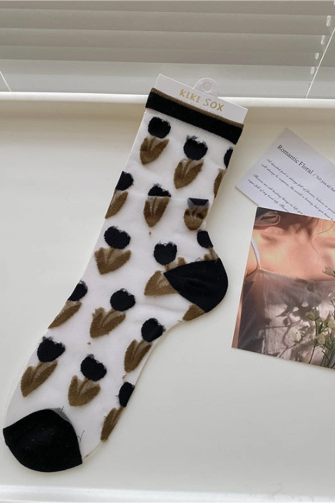 Floral Sheer Socks