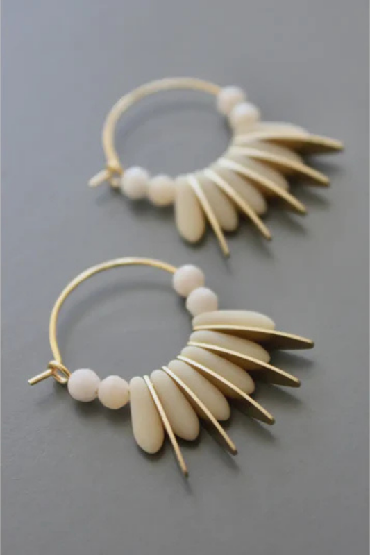 Mini Matte Cream Hoops