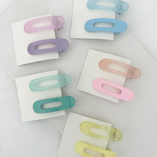 Assorted Pastel Hair Clips