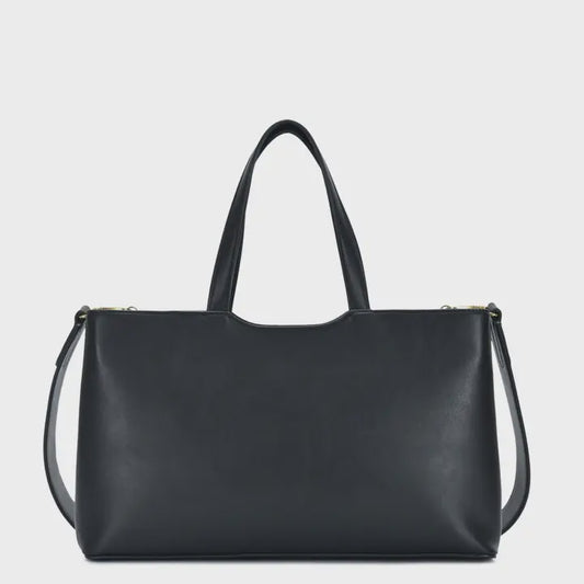 Leonetta Satchel Tote in Black