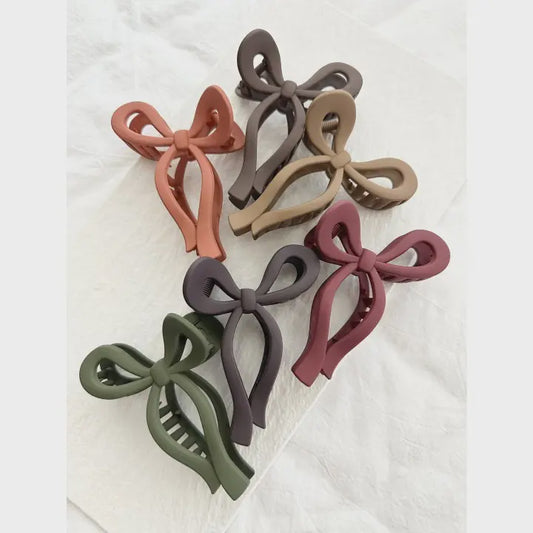 Matte Ribbon Hair Claws