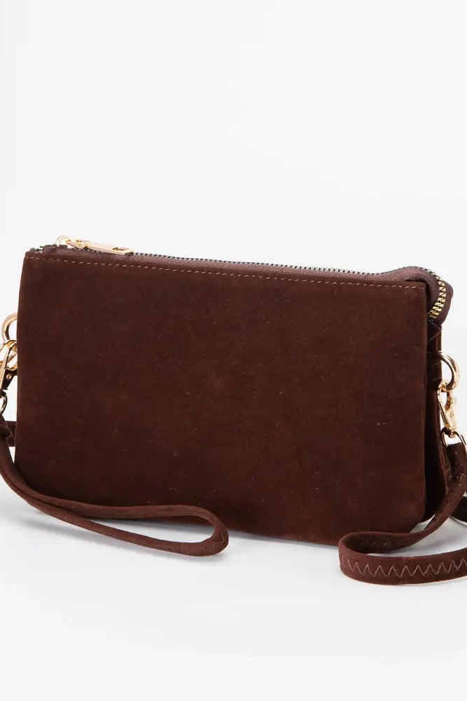Stacey Faux Suede Crossbody Bag
