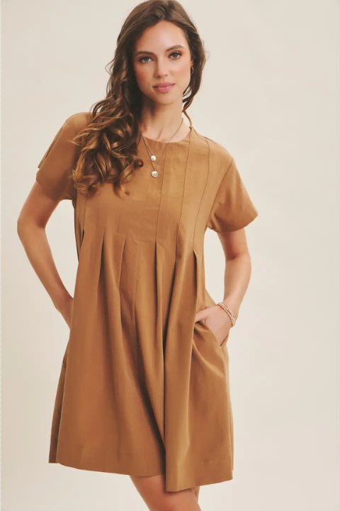 LaRue Pleated Flare Dress