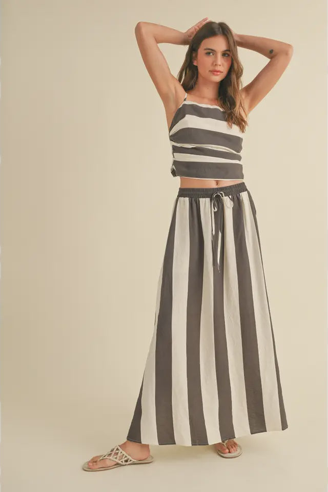 Vertical Stripe Skirt