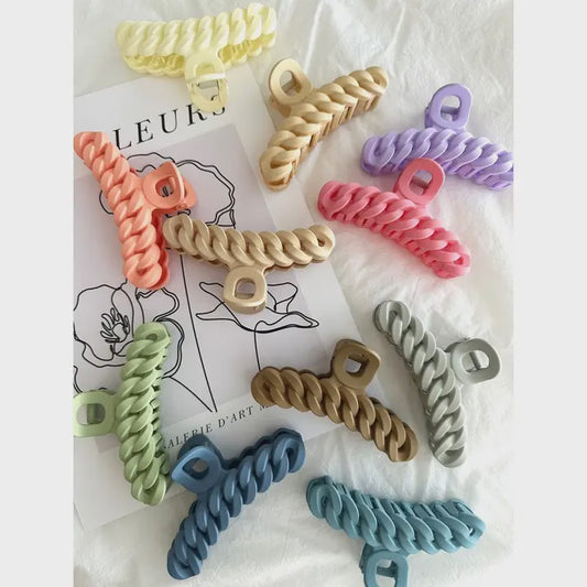 Braided Matte Hair Clips