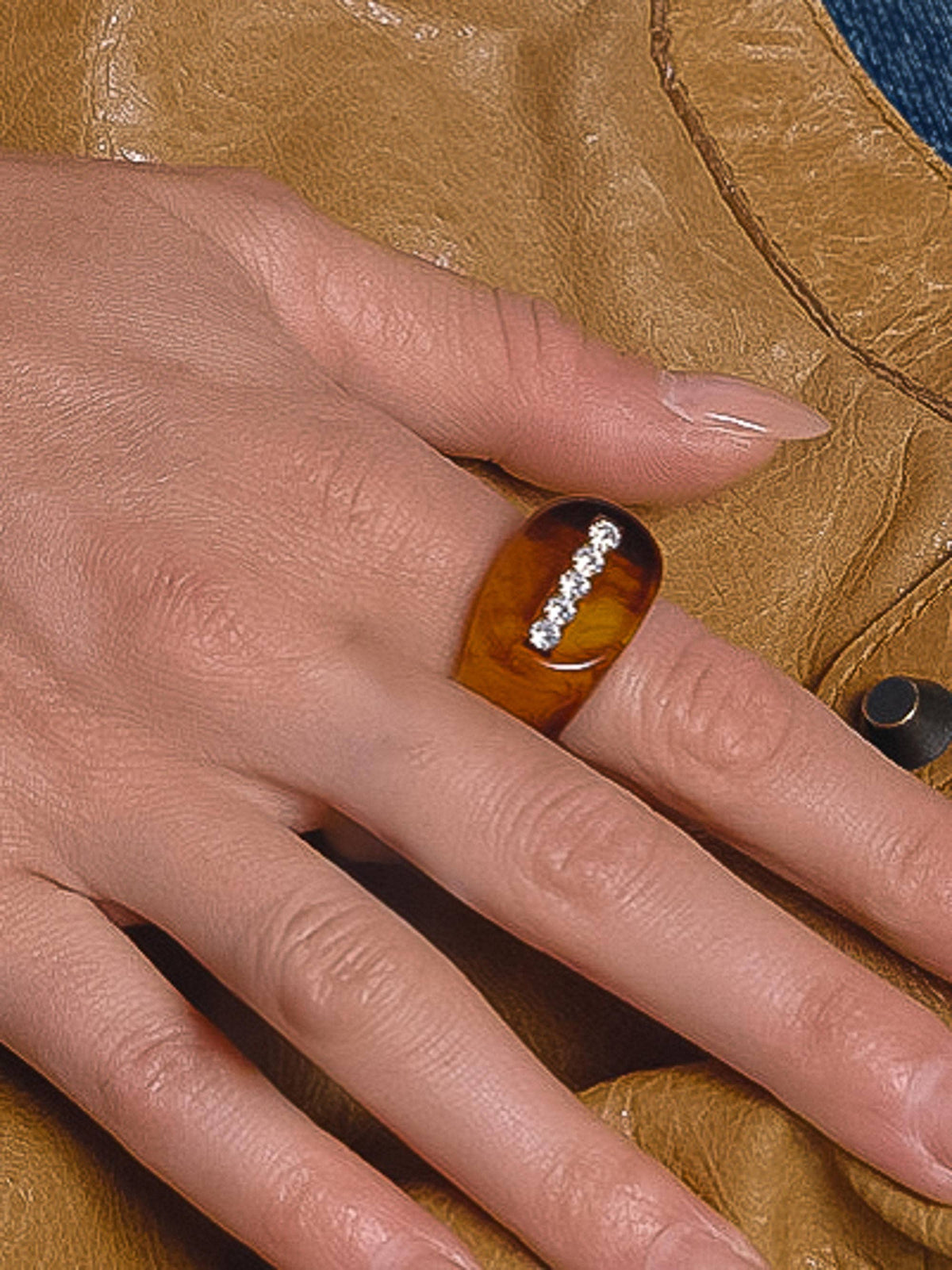 Caraway Resin CZ Ring