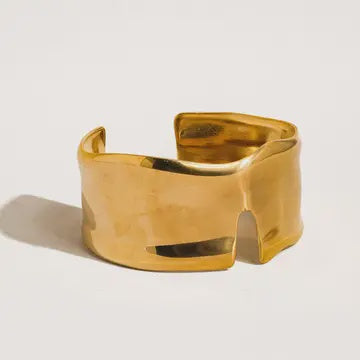 Clyde 18K Gold Non-Tarnish Abstract Bold Bangle