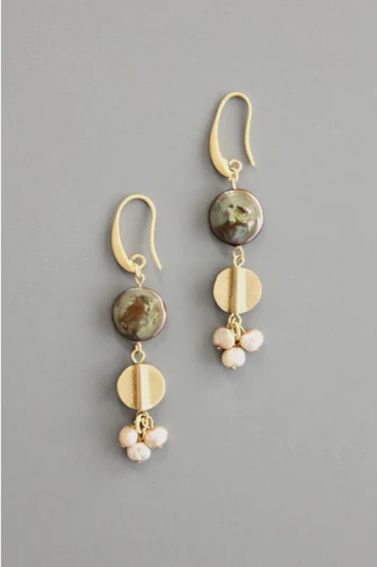 Pearl Cluster Earrings
