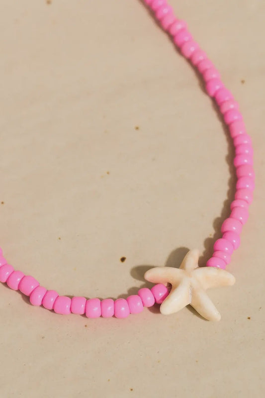 Piper Pink Beaded Necklace