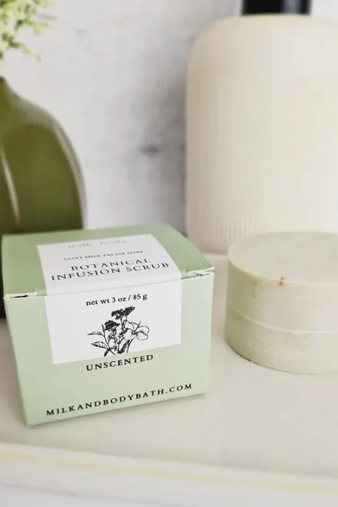 Botanical Infusion Scrub Goat Milk Facial Soap | Unscented
