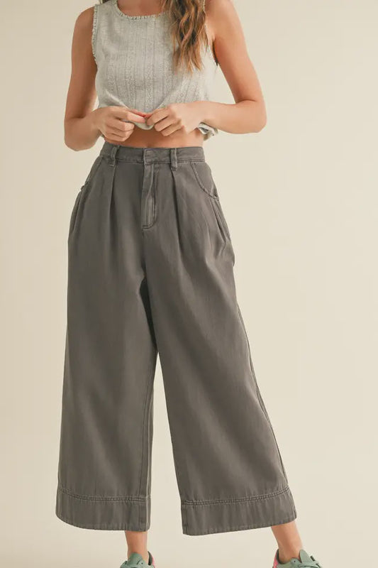 Emerie Pleated Cotton Pants