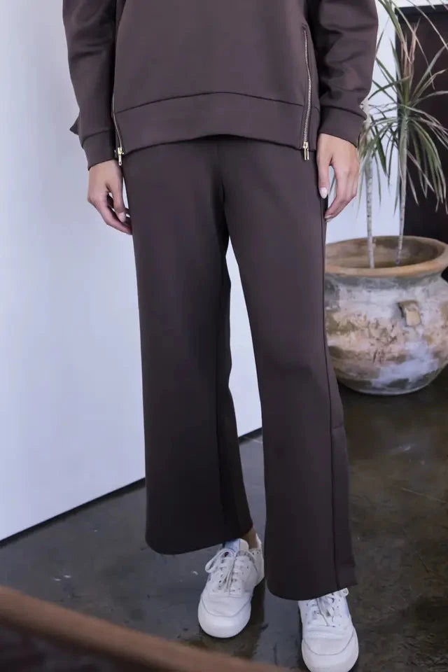 Side Binding Wide Leg Pants