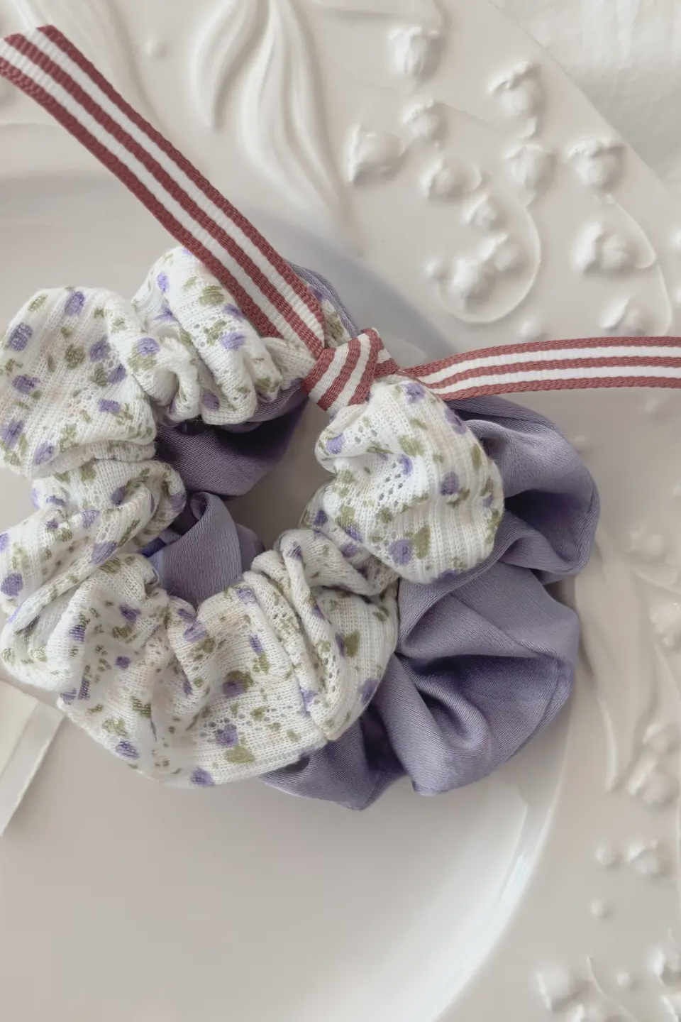 Flower Satin Scrunchies