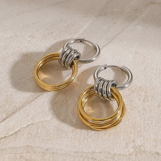 Caster Triple Hoop Earring