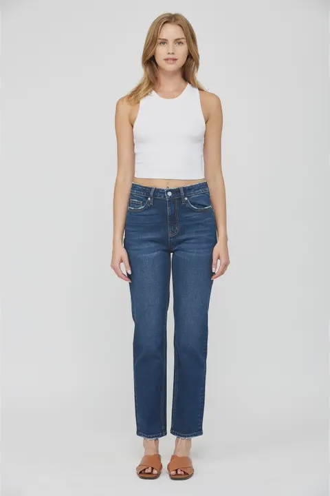 High Rise Straight Jeans
