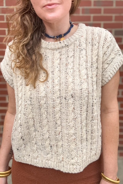 Effortless Cable Knit Sweater Tank