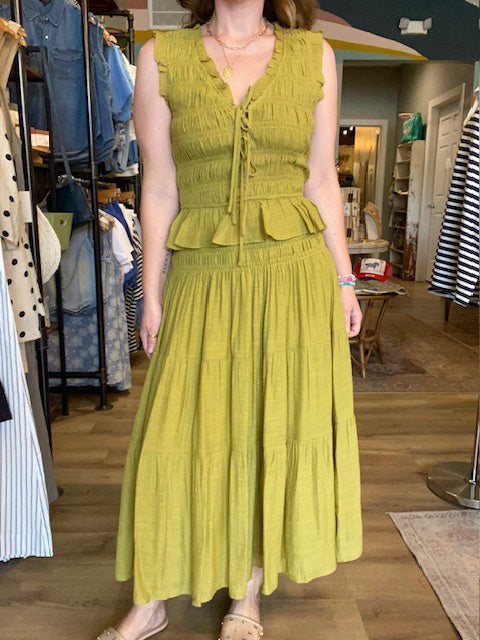 Tropez Smocked Maxi Skirt