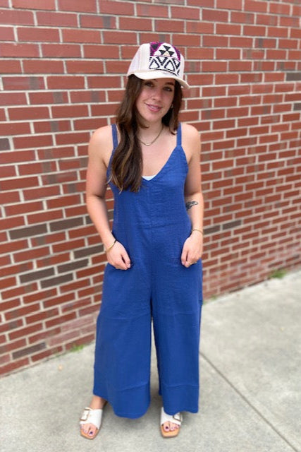 Wide Leg Crop Jumpsuit