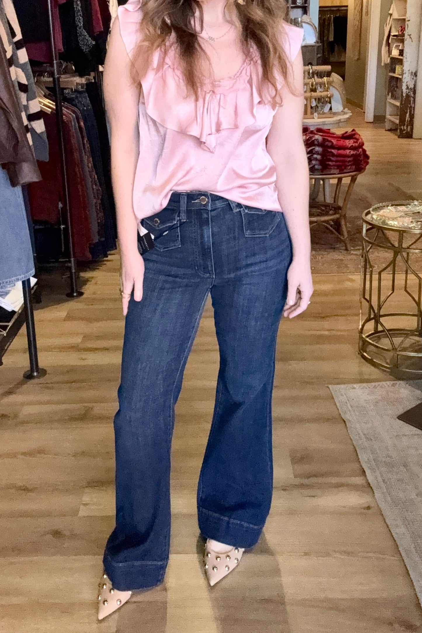 Hannah Mini Patch Pocket Flares