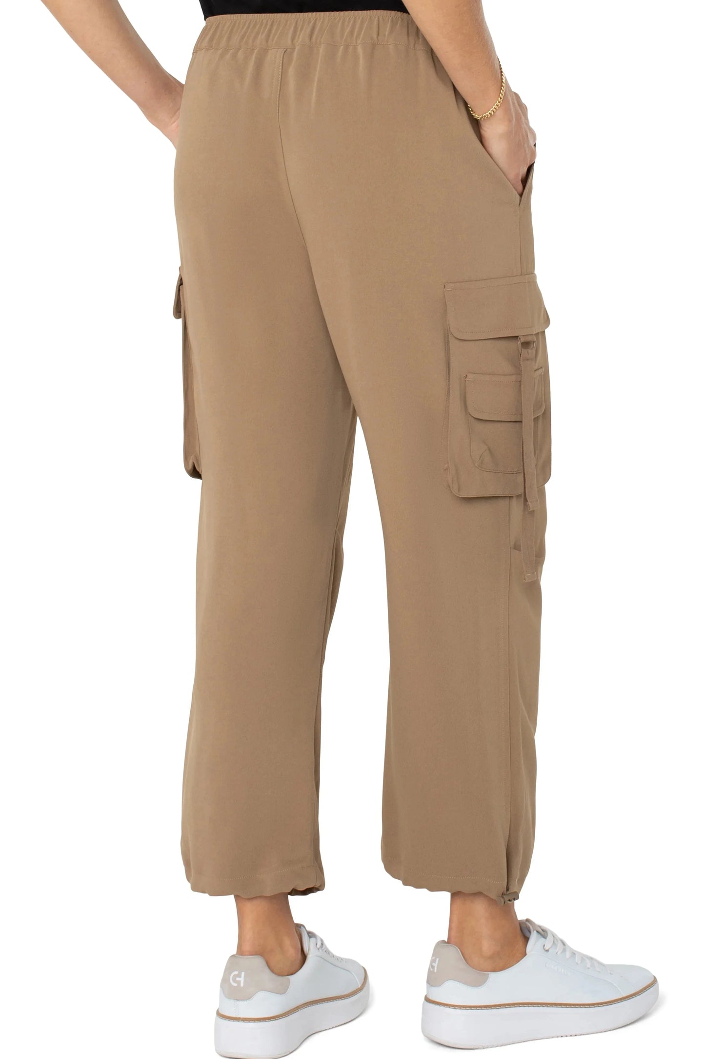 Cinched Hem Parachute Cargos