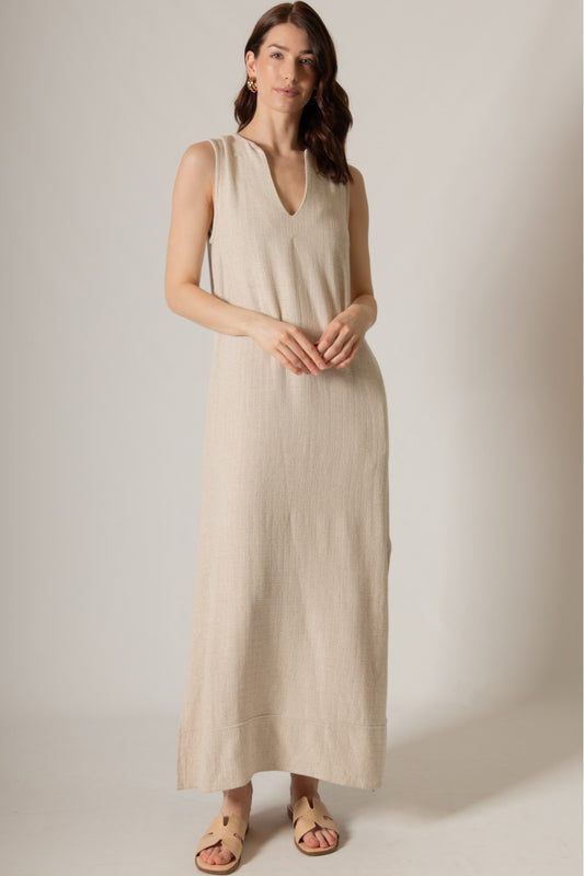 Linen Sleeveless Maxi Dress