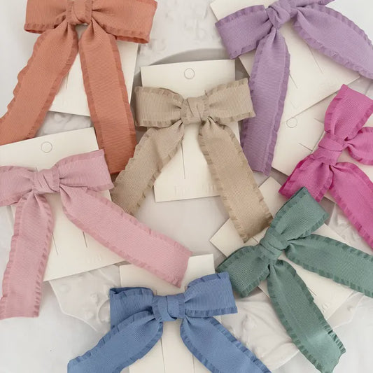 Assorted Ruffle Bow Hairclips