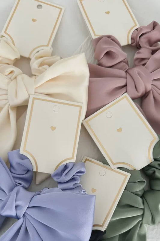 Elegant Satin Bow Scrunchies