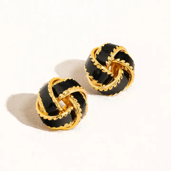 Astor Basketweave Studs