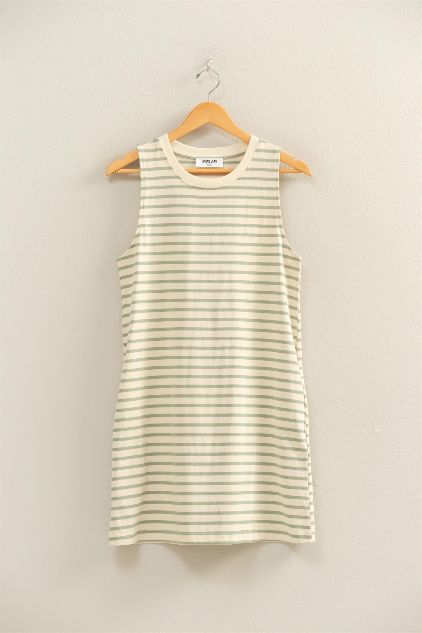 Striped Sleeveless Mini Dress