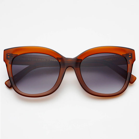 Naples Acetate Cat Eye Sunglasses: Brown