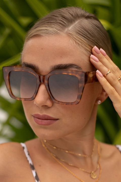 Bon Chic Acetate Oversized Square Sunglasses