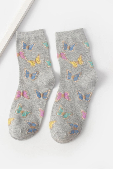 Butterfly Crew Socks