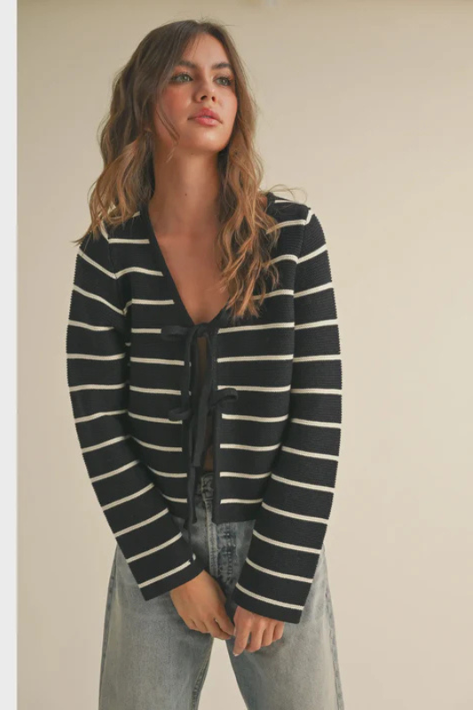 Jess Striped Cardigan