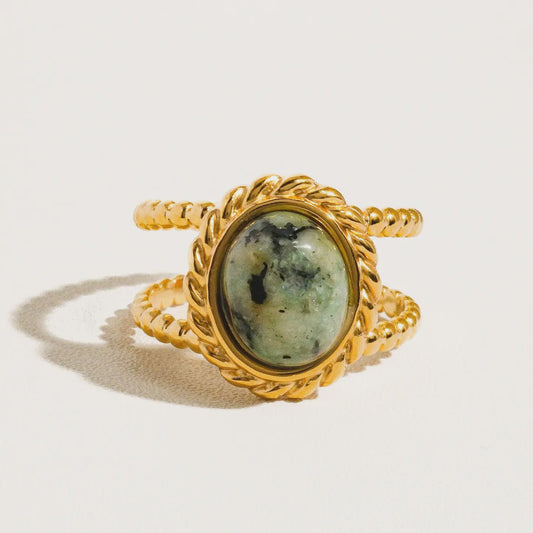 Mica  Stone Adjustable Ring