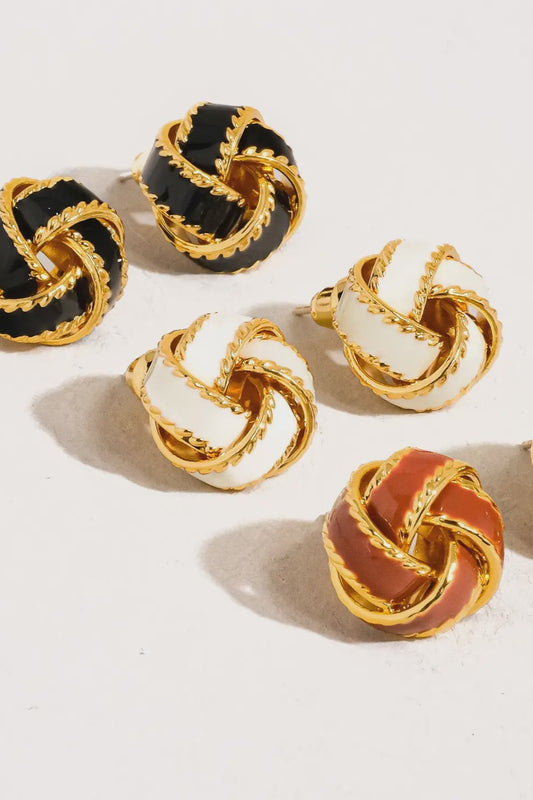 Astor Basketweave Studs