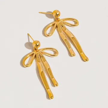 Oliver 18K Gold Bow Dangle Earring