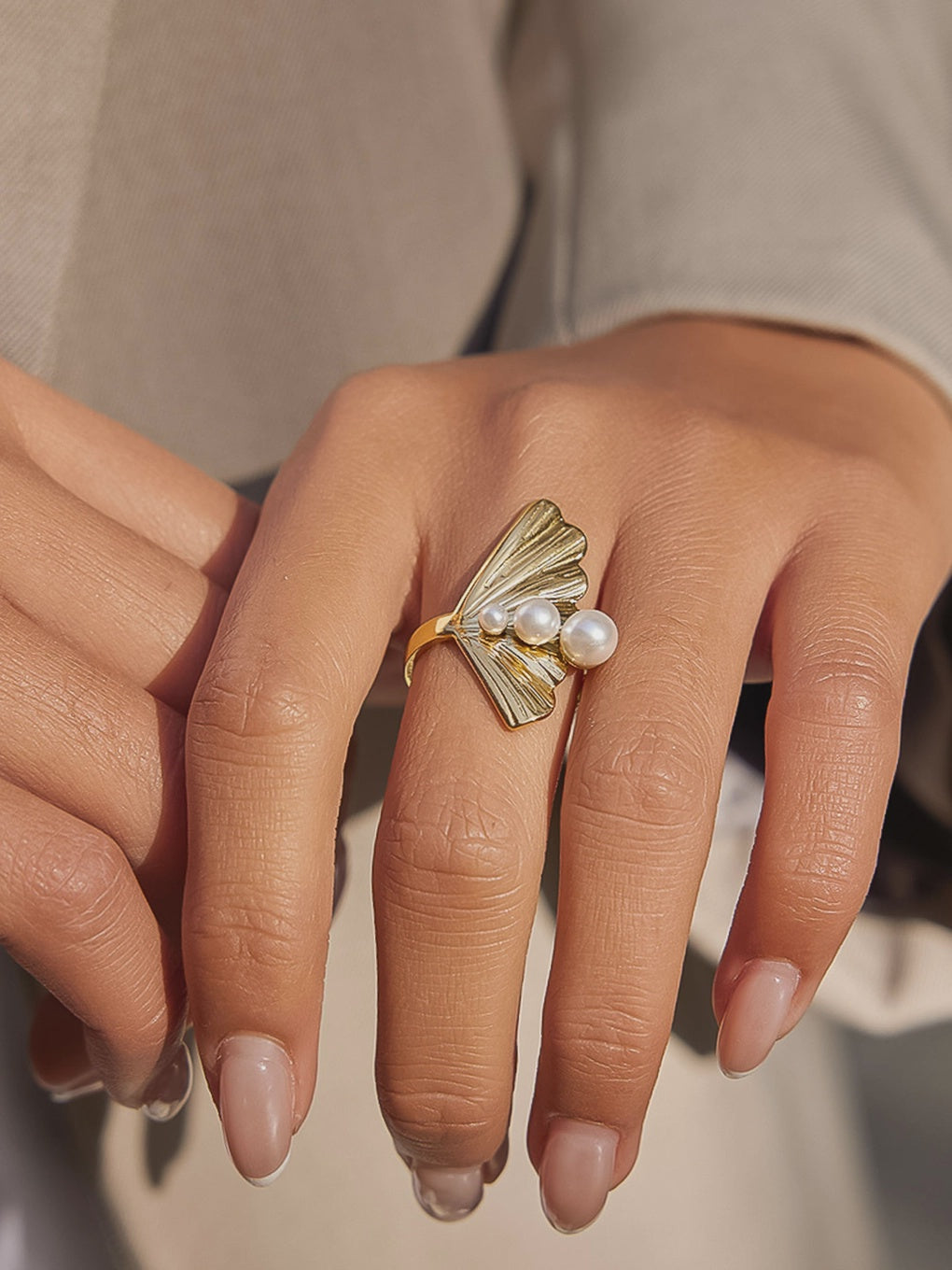 Kaia Pearl Statement Ring